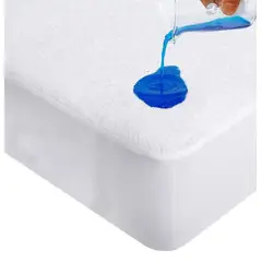 GENERICO - Protector Colchon Sencillo 100x190 Impermeable Antifluido Terry