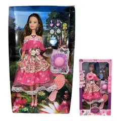 GENERICO - Muñeca Princesa Vestido De Gala Con Espejo Peine Y Joyería