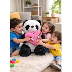 INFANTILES CAJUROMIX - Peluches Panda Tiernos Corazón Gigante