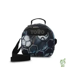 TOTTO - Lonchera Termica Con Recipientes Borrador Negro Niño