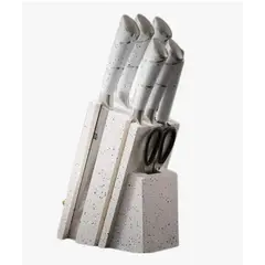 AMERICAN GENERICS - Juego Cuchillos Cocina 8 Piezas Acero Inoxidable Base