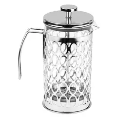 BUFFER FLASK - Cafetera 800ml De Vidrio Borosilicato y Acero Inoxidable Preparación Fácil De Café o Té