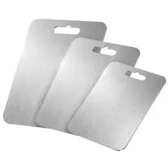 CHEF MASTER - Juego X3 Tablas Cocina Acero Inoxidable SUS304 Profesional