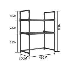 AMERICAN GENERICS - Organizador Cocina 3 Niveles Microondas Repisas Metálico