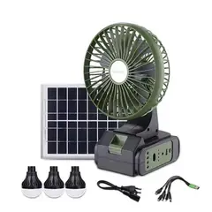 GENERICO - Ventilador Portátil con Panel Solar Con Accesorios