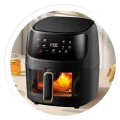 INNOVA - Freidora De Aire X-home Master Chef De 12l 2600w Ultra-ventana gourmet View