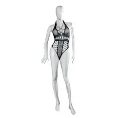 GENERICO - Body En Malla Lencería Erótica Para Mujer Blusa Escote