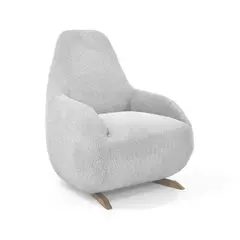 VENECIA - Poltrona Rusell 77x83x95 cm Tela Acolchada Plata