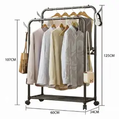 GENERICO - PERCHERO DOBLE CON RUEDAS