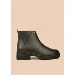 COSMOS - Botines de cuero color negro tipo chelsea 106439