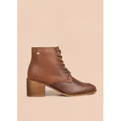 COSMOS - Botines en cuero color miel 105719