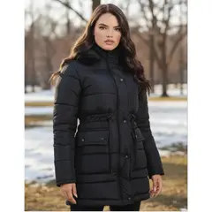 ABC JACKETS - Chaqueta Gaban Mujer Impermeable Acolchada Con Capota Ligera