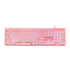 GENERICO - Kit Teclado Y Mouse Gamer Retro Usb Pc Laptop Oficina Color