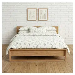 GENERICO - Cama Kakai Queen 200cm x 170cm En Roble Natural