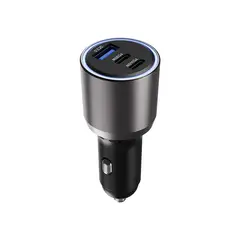 KLIP XTREME - Cargador de auto de 3 puertos y 140 W KCC-140