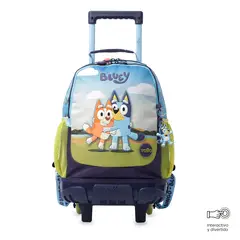 TOTTO - Morral Mochila Escolar Ruedas Bluey M Azul Para Niña