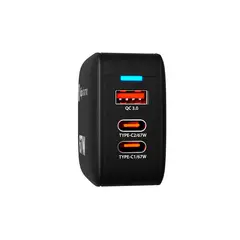 KLIP XTREME - Cargador de pared GaN de tres puertos PowerWall 67 KMC-500