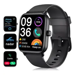 GENERICO - Smartwatch Alexa Llamadas Bluetooth IP68 1.8 HD Llamadas y Salud 24h