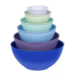 BUFFER FLASK - Set De 6 Tazones De Cocina Con Tapa: Pack Variado (0.2L, 0.65L, 1.3L, 2.2L, 3.2L y 4.2L)