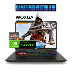 MSI - Computador Portátil Gamer Vector A 16 AMD RYZEN 9 8940HX 16/1 TB RTX 5070 TI 12 GB 16" 240 HZ