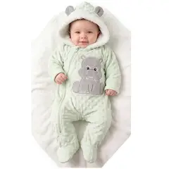 BABY KDS - Mameluco Ovejero Esquimal Termico Bebe - Verde