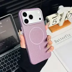 APPEND - Funda Para iPhone 17 Pro con MagSafe Litchi Sunset Purple