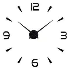 DECOR - Reloj de pared 3D grande 100cm x 100cm palos y números