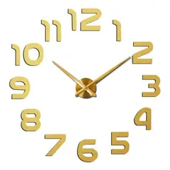 DECOR - Reloj de pared 3D grande 100cm x 100cm números completos