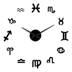 DECOR - Reloj de pared 3D grande 100cm x 100cm símbolos