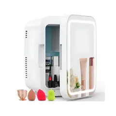 GENERICO - Mini Nevera De Belleza Espejo Led Skincare Portátil