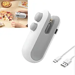 GENERICO - Mini Sellador De Bolsas Portátil Recargable Usb 2 En 1 Imán