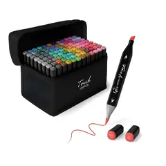 GENERICO - Set 120 Marcadores Artísticos Touch Doble Punta + Estuche