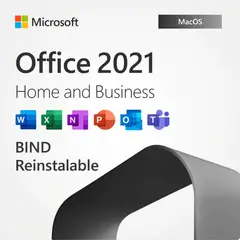 MICROSOFT - Office 2021 KEY Bind Home & Business Vitalicia 1 Usuario - 1 Mac OS Original