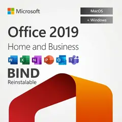 MICROSOFT - Office 2019 KEY Bind Home & Business Vitalicia 1 Usuario - 1 Mac/Windows