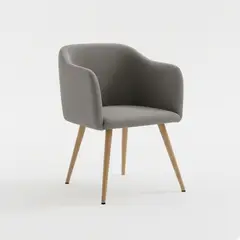 ENTRE NOS HOME - Silla De Diseño Ámbar Gris Ratón Con Brazos Altura 80cm Soporta 110kg x1