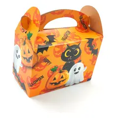 GENERICO - Caja Cajita Feliz Fiesta X6 Unidades Halloween Gato