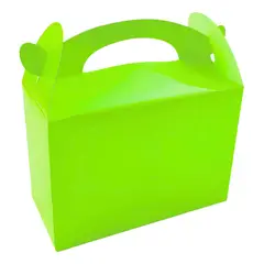 GENERICO - Caja Cajita Feliz Fiesta X6 Unidades Verde Unicolor Neón