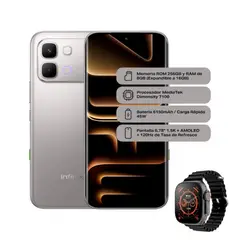 INFINIX - Note Edge 256gb 8+8GB Ram Gris + Smartwatch