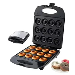 GENERICO - Máquina Mini Donas Antiadherente X12 Eléctrica Repostería