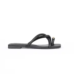 GENERICO - Sandalias Latte Flat en negro