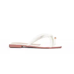 GENERICO - Sandalias Latte Flat en talco