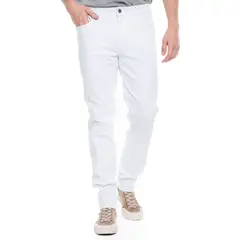 COLOR BLUE - Pantalón En Dril Slim Fit