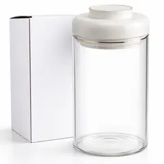 BUFFER FLASK - Recipiente De Vidrio Para Almacenamiento 22x9.5 cm Contenedor De Alimentos Cocina