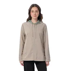 TOTTO - Chaqueta Doble Faz Con Capota Baccat Beige Mujer
