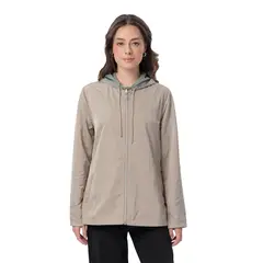 TOTTO - Chaqueta Doble Faz Con Capota Baccat Beige Mujer
