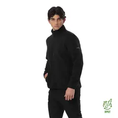 TOTTO - Buzo Sudadera Abierta Micro Polar Flizo Negro Hombre