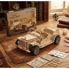 OTRAS MARCAS - Rompecabezas Auto Clásico 3d En Madera Para Armar Creativo
