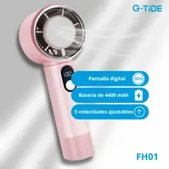 GENERICO - Ventilador De Mano G-TIDE FH01 - Rosa