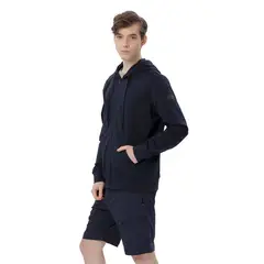 TOTTO - Buzo Tipo Hoodie Abierto Con Capota Tawen Azul Hombre