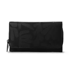 TOTTO - Billetera Con Rfid Texture L Para Mujer Negro